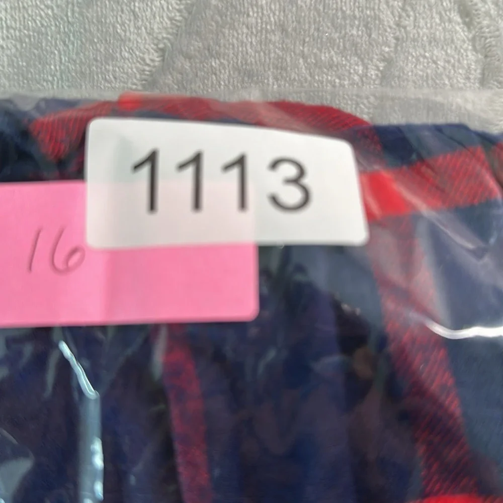 J Crew Mercantile Flannel Shirt Mens Med Long Sleeve Button Plaid Red‎ Navy New